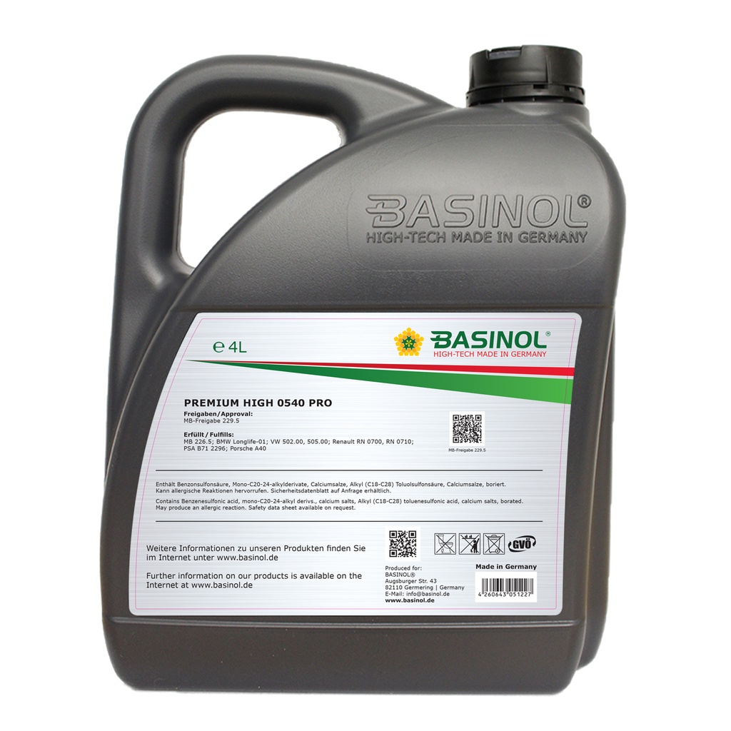 Basinol Premium High 0540 Pro 4L