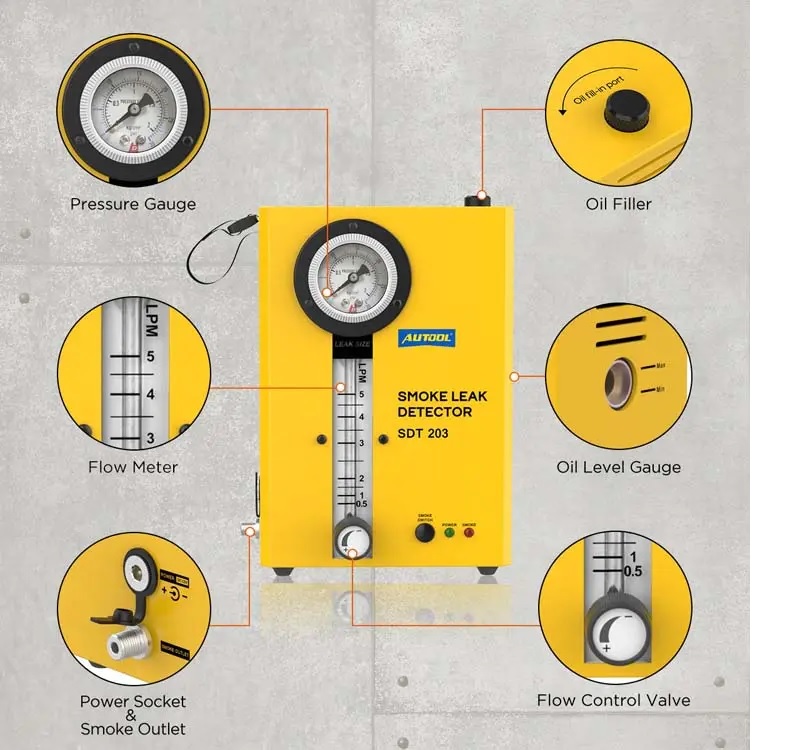 Autool Car Smoke Leak Detector 17.4PSI 7L/min
