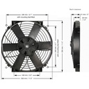 DC 12&quot; THERMATIC ELECTRIC FAN 12V 847CFM