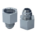 10AN Female to 8AN Male Flare Reducer Silver