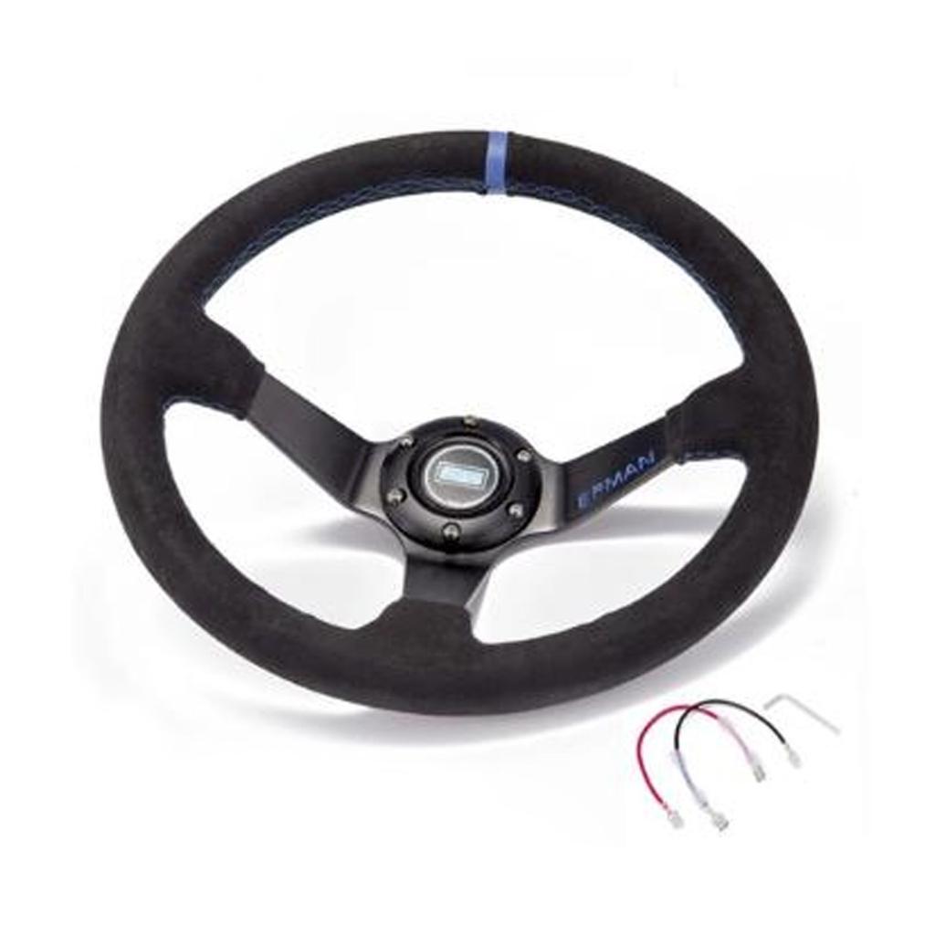 Epman Steering Wheel Dish Drifting Blue - Suede Leather
