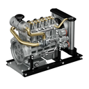 Diesel Mini Engine Assembly Model