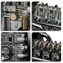 Diesel Mini Engine Assembly Model