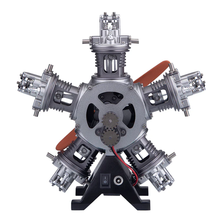 5-Cylinder Radial Mini Engine Assembly Model