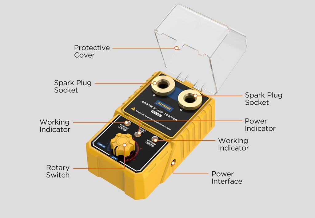 Autool SPT101 220V Spark Plug Tester 2 Holes