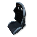 Racing Seat 1018 - Fabric Black/Silver, Each