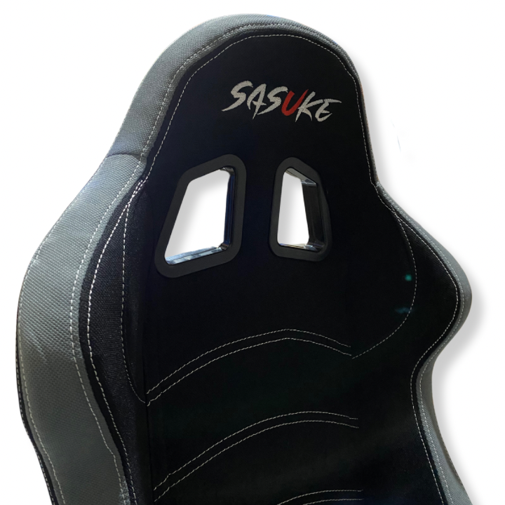 Racing Seat 1018 - Fabric Black/Silver, Each