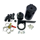 Oil Catch Can Reservoir Tank Universal w/ Drain Valve 2 Port Aluminum