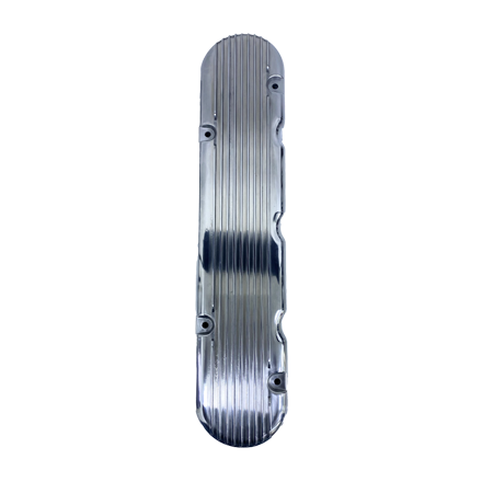 LS 2pc Aluminum Finned Cast Valve Cover and Coil Cover, Center Bolt with Coil Mounts