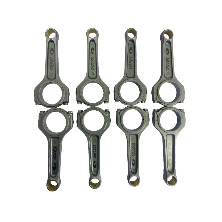 Callies Connecting Rod, Ultra Enforcer, I-Beam, 6.125" Length, Bushed, 7/16 in Cap Screws, ARP L19, Forged, Steel, GM LS-Series, Set of 8
