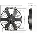 DC 10&quot; THERMATIC ELECTRIC FAN 12V 696CFM