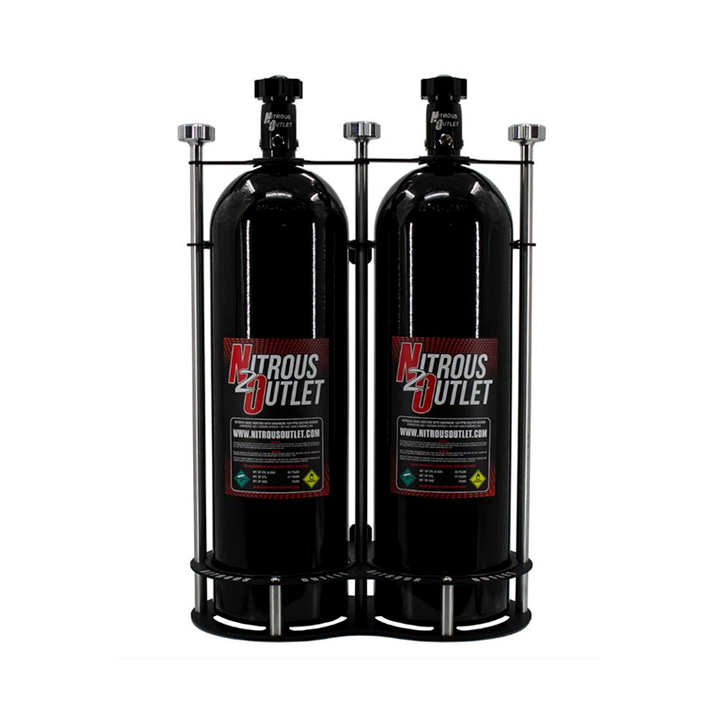 Nitrous Outlet Race-Light Dual 15lb Bottle Bracket - Vertical