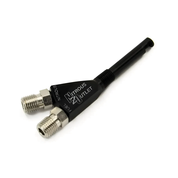 Nitrous Outlet 1/16" NPT Extended Reach Wet Nitrous Nozzle - 90 Degree Discharge/Aluminum
