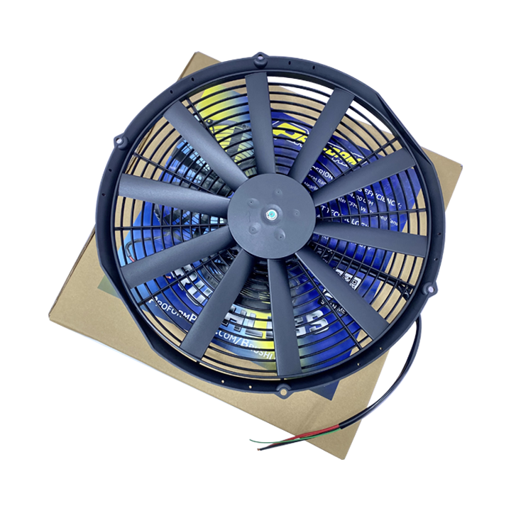 Proform Universal Brushless Fan, 12V, Puller, Straight Blade 16" 3400 CFM