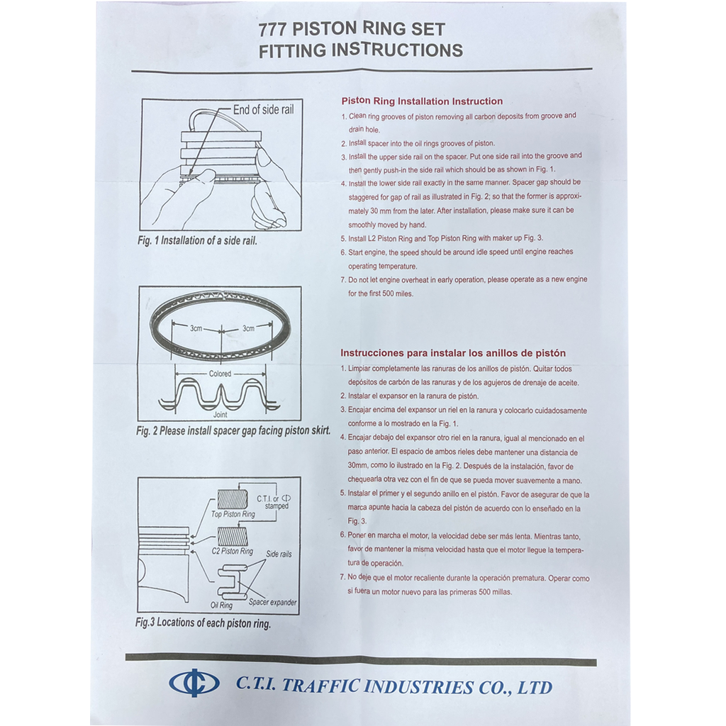 CTI Piston Ring Set 99.75