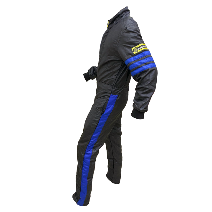 SFI Race Suit, Double Layer 2XL Standard X Black/Blue