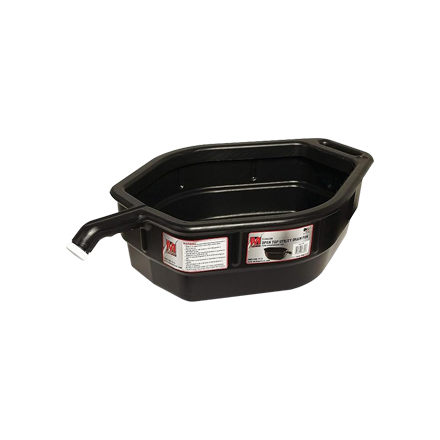 MWC 5 Gallon Open Top Drain pan w/ Pour Spout - Black