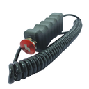 Nitrous Outlet Quick Fire Pistol Grip Logo Momentary Mushroom Cap Push-Button w/ Spiral Stretch Cord