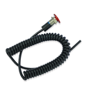 Nitrous Outlet Logo Momentary Mushroom Cap Push-Button w/ Spiral Stretch Cord