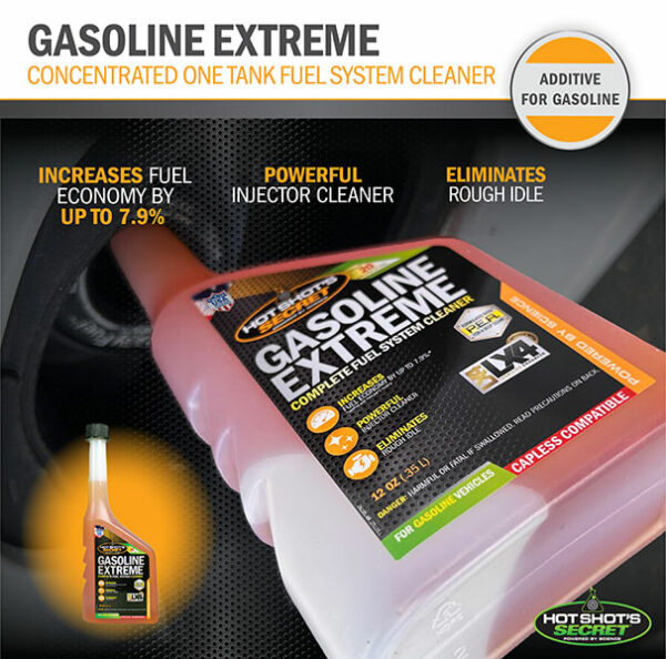 Hot Shot's Secret Gasoline Extreme Fuel System Additive 12oz Capless