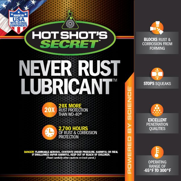 Hot Shot's Secret Never Rust Lubrical 9oz Aerosol