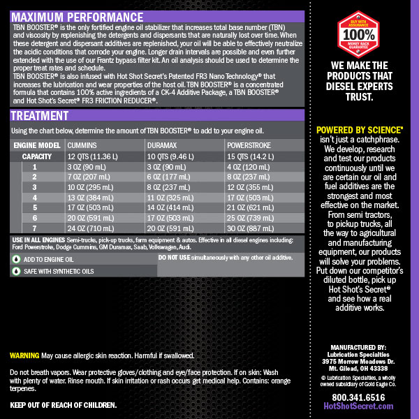 Hot Shot's Secret TBN Booster Additive 32oz