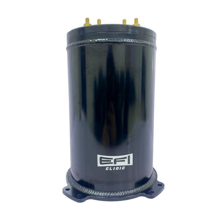 EFI Clinic Aluminum 2.6L/2.8L AN8 Fuel Surge Tank for Single/Twin 39mm-40mm In-tank Pumps
