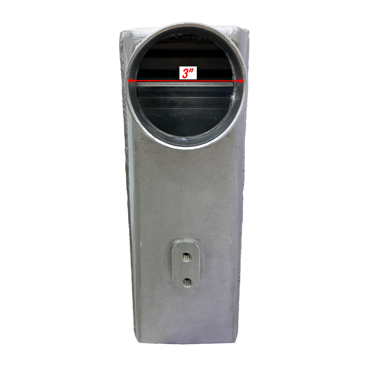 HF Intercooler Core Size, 12.5"x22"x4.5", Overall Length 30", Less than 2psi Pressure Drop at Max Flow, 3" Inlet/Outlet, 4.5" Core, 1469 CFM Flow Rate, 1000 HP Efficient, 1.5psi Drop