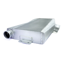 HF Intercooler Core Size, 25"x9"x3.5", 1-3" Outlet and 2-2.5" Inlets, Outlet is Angled 15 degrees, 1950 CFM Flow Rate, 1300 HP Efficient, 2psi Pressure Drop at 1950 CFM
