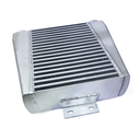 HF Intercooler Overall Size, 15"x14.25"x3.50", Core Size 12.5"x9.00"x3.50", 2.50" Inlet/Outlet, Bead Blasted Endtanks, 500HP Efficient
