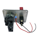 Racing Switch Panel, Covered Toggle Switch, Metal Indicator, Push Button, Red LED