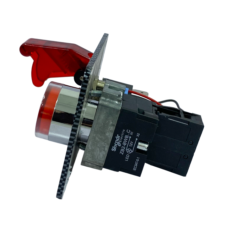 Racing Switch Panel, Covered Toggle Switch, Metal Indicator, Push Button, Red LED