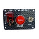 Racing Switch Panel, Covered Toggle Switch, 1 Toggle Switch, Push Button, Red LED