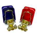 Battery Terminals Clamp, Blue/Red, Pair