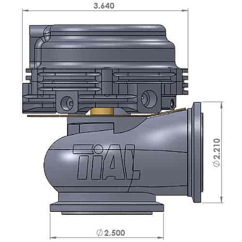Tial Waste Gate 44mm 1.4 Bar (20.30 psi) Black