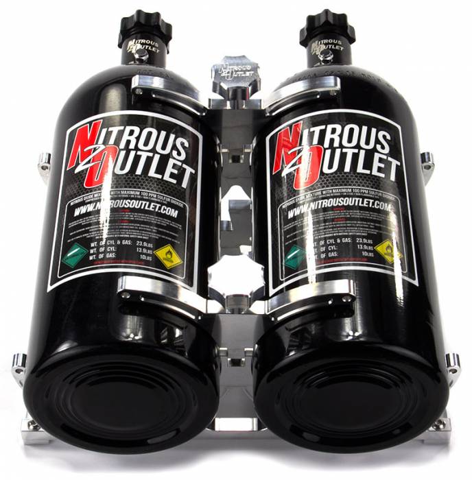 Nitrous Dual Billet Aluminum Heated Bottle Bracket with Pressure Activation Switch AN4