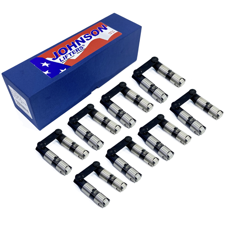 Cam Motion Johnson Hydraulic Roller Lifter Set w/ Tie Bar Design