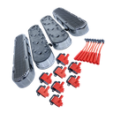 LS 2pc Aluminum Finned Cast Valve Cover, Included Spark Plug Wires & Coils