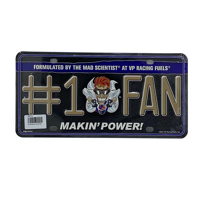 VP Mad Scientist License Plate