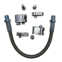LS Stacked Coolant Steam Crossover Tube for 3 Bolt DBC DBW Gen 3 Throttle Body Stainless Steel Braided Hose Kit LS1 LSX LM7 LR4 LQ4 LS6 L59 LQ9 LM4 L33 551675