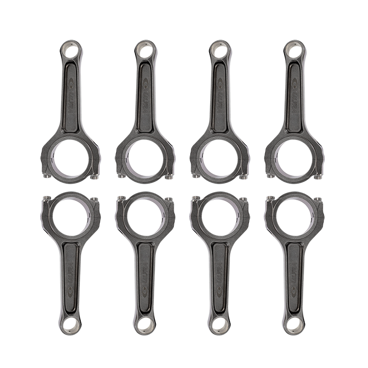 Callies Connecting Rod, Ultra I-Beam, Forged 4340 Steel, Cap Screw, ARP L19, Bushed, 6.350" Length, Chevy, Small Block, LS, Set of 8