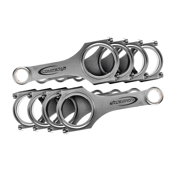 Callies Connecting Rod, Compstar H-Beam, Forged, ARP Cap Screws, Bushed Pin, 6.125" Length, Gen. 3/4/5 Chevy LS, Set of 8