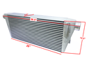 HF Intercooler Core Size, 12.5"x28"x4.5", Less than 2.5psi Pressure Drop at Max Flow, 3" Inlet/Outlet, 4.5" Core, 1800 CFM Flow Rate, 1200 HP Efficient, 2.5psi Drop