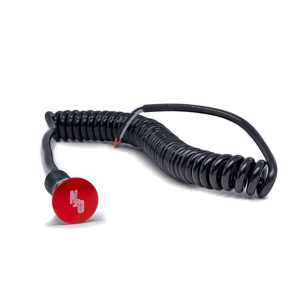 Nitrous Outlet Logo Momentary Mushroom Cap Push-Button w/ Spiral Stretch Cord