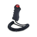 Nitrous Outlet Quick Fire Pistol Grip Logo Momentary Mushroom Cap Push-Button w/ Spiral Stretch Cord