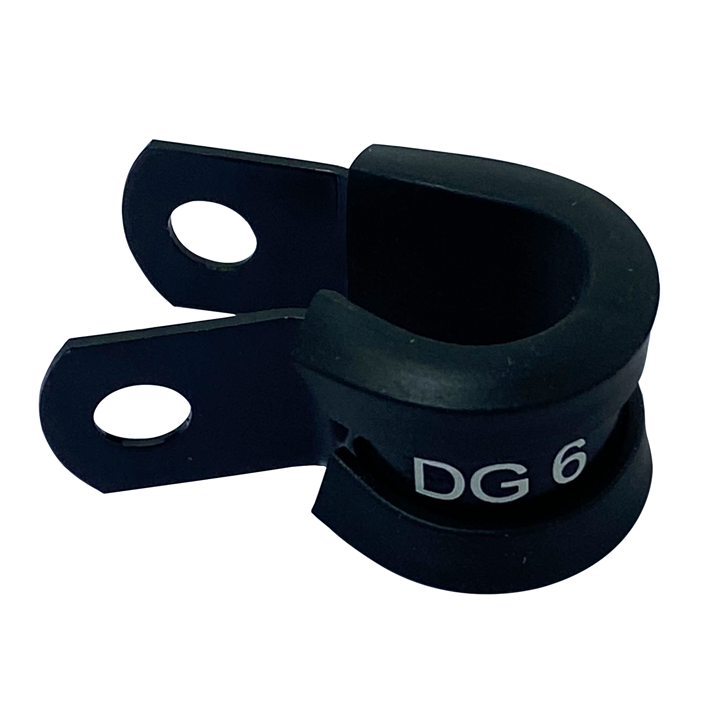 Cushioned P-Clamp 9.5mm Black