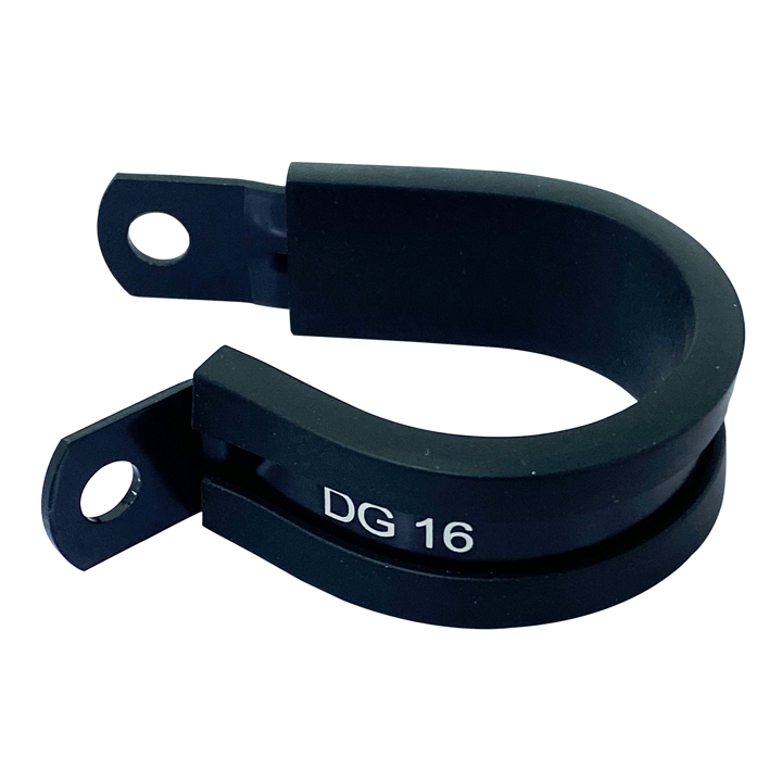 Cushioned P-Clamp 25.4mm Black