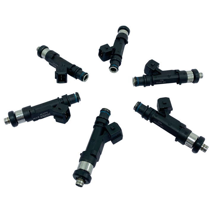 AUS Injection Bosch Based 2600 cc Long, 11mm Top O-Ring, Set of 6