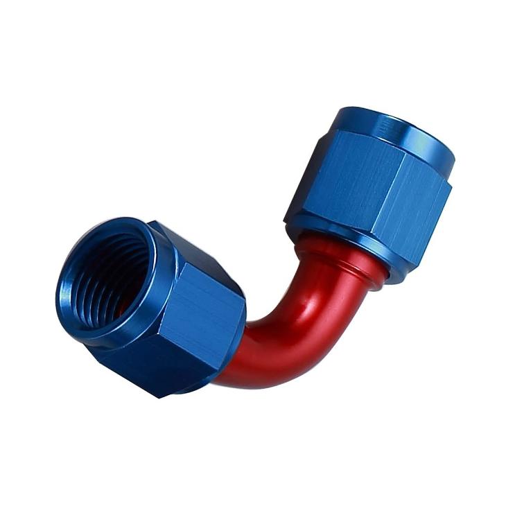 Female Adapter 90D AN3 Red/Blue