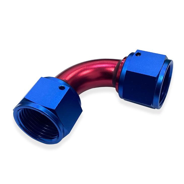 Female Adapter 90D AN12 Red/Blue